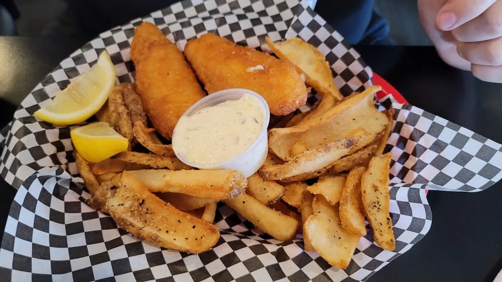 Fish and Chips with Salad