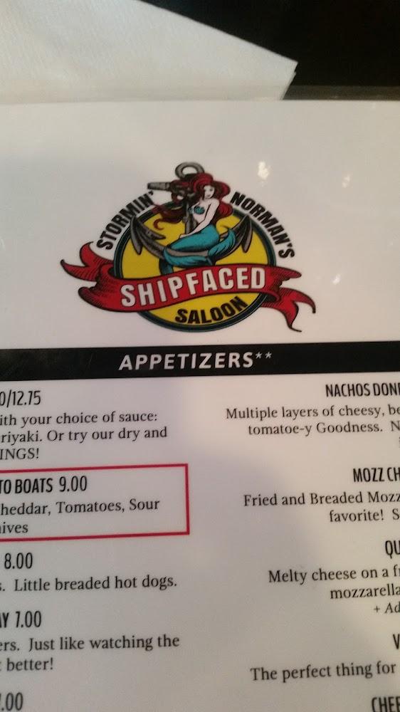 Stormin' Norman's Shipfaced Saloon Menu image 3